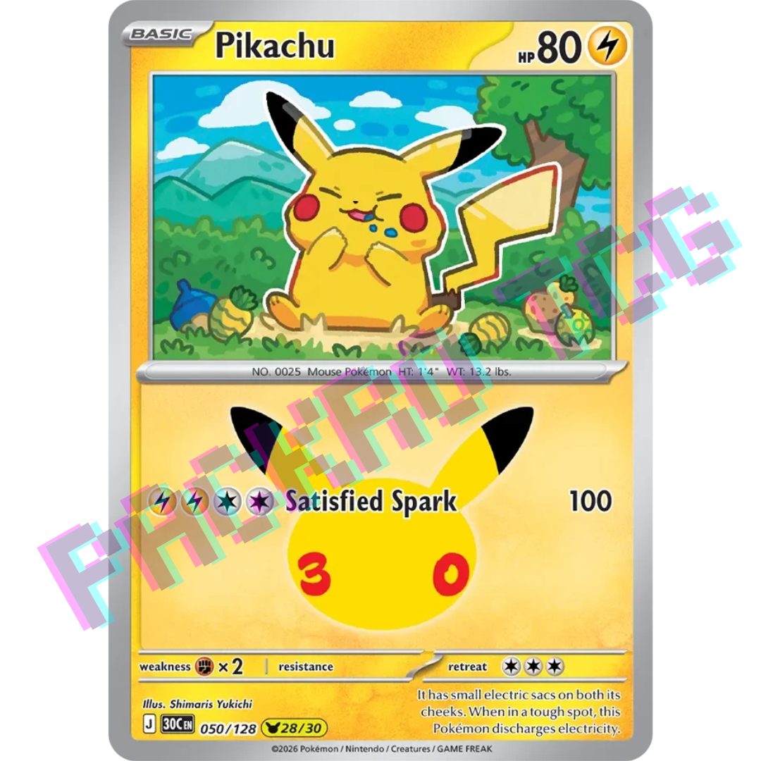 English Pikachu 30th Celebration 050/128 (28/30)